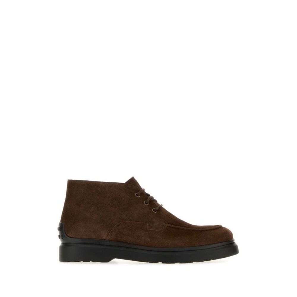 Tod's Men Chocolate Suede Ankle Boots